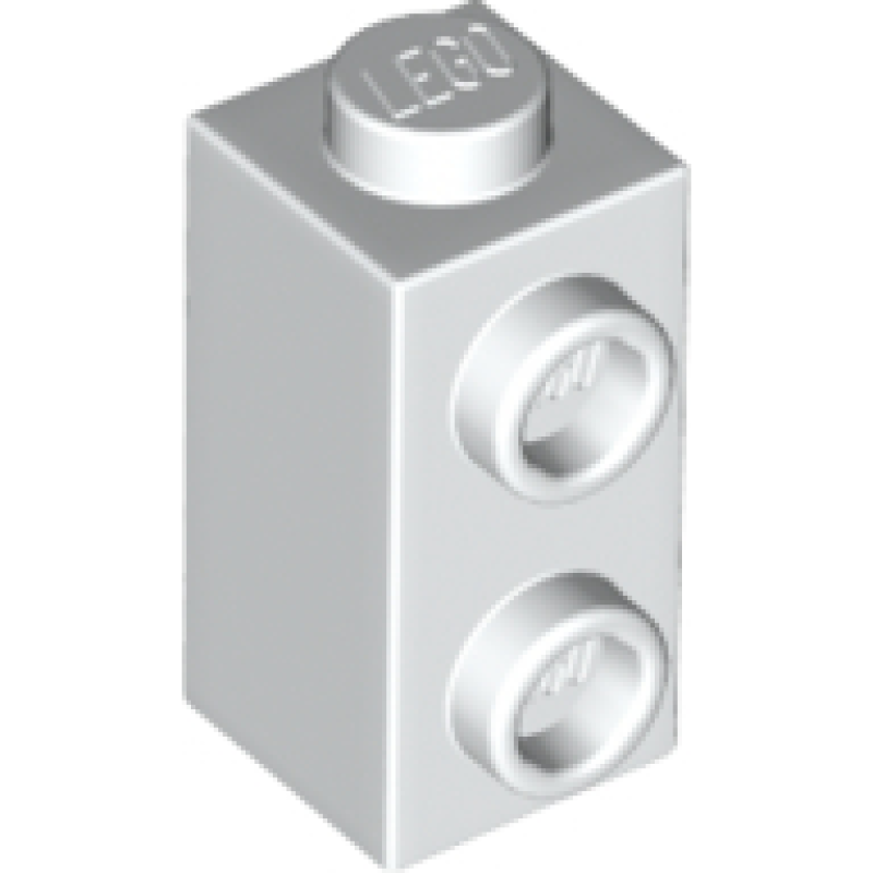 Steen, Aangepast 1x1x1 2/3 met noppen aan 1 kant White